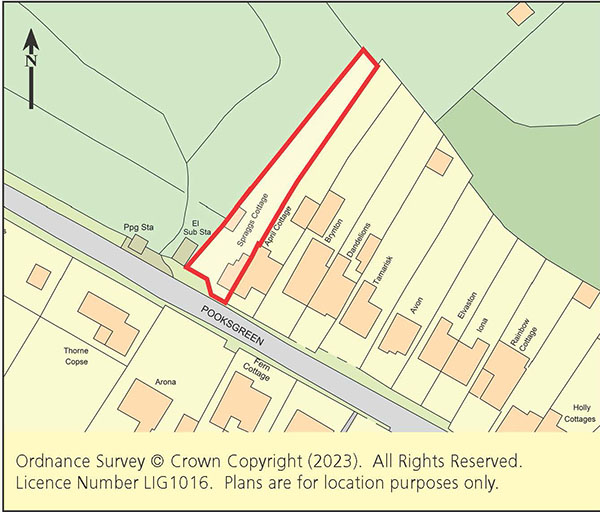 Lot: 17 - TWO-BEDROOM COTTAGE IN NEED OF IMPROVEMENT - Plan showing location of Cottage for Sale